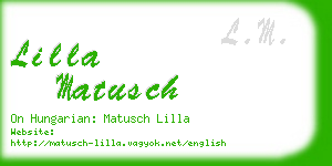 lilla matusch business card